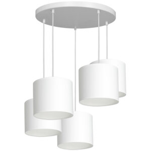 Żyrandol z abażurem Luminex Arden 3431 talerz 440mm biały x5