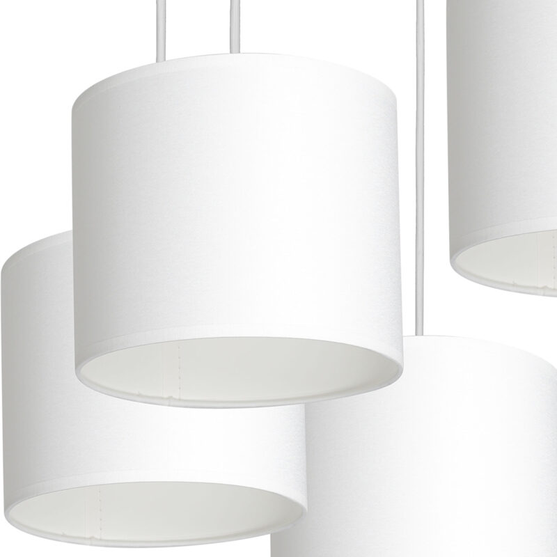 Żyrandol z abażurem Luminex Arden 3431 talerz 440mm biały x5 - obrazek 3