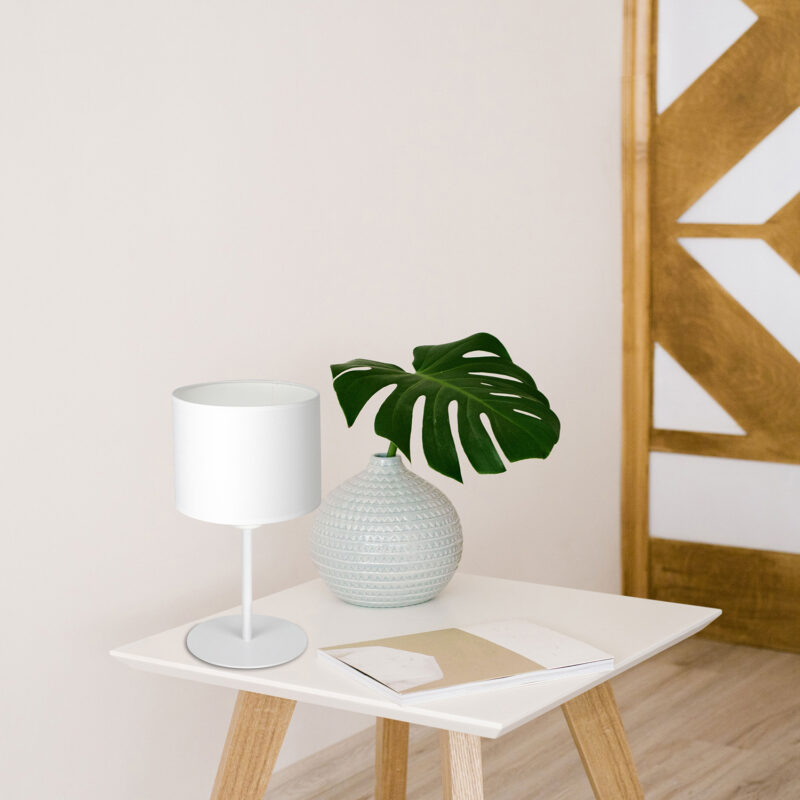 Lampa biurkowa z abażurem Luminex Arden 3432 H34 biała x1 - obrazek 4