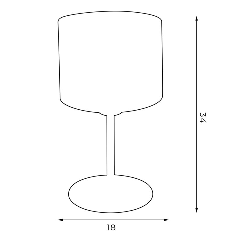 Lampa biurkowa z abażurem Luminex Arden 3432 H34 biała x1 - obrazek 5