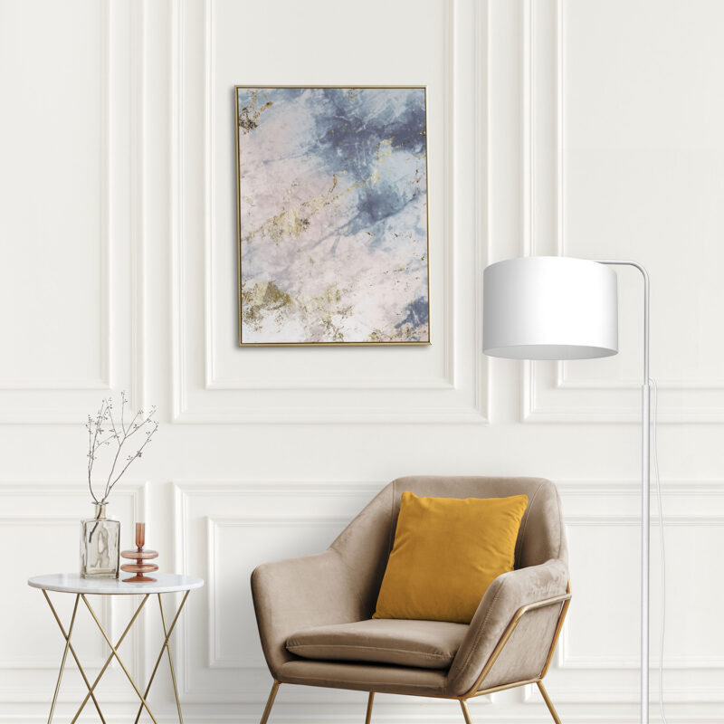 Lampa podłogowa z abażurem Luminex Arden 3435 biała x1 - obrazek 4