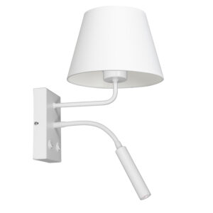 Kinkiet z abażurem Luminex Arden 3437 G9+E27 biały x1