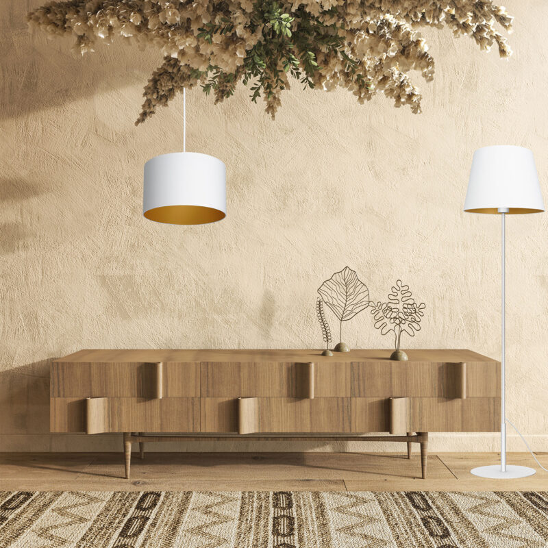 Żyrandol z abażurem Luminex Arden 3446 biały x1 - obrazek 4