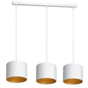 Żyrandol z abażurem Luminex Arden 3448 listwa biały x3
