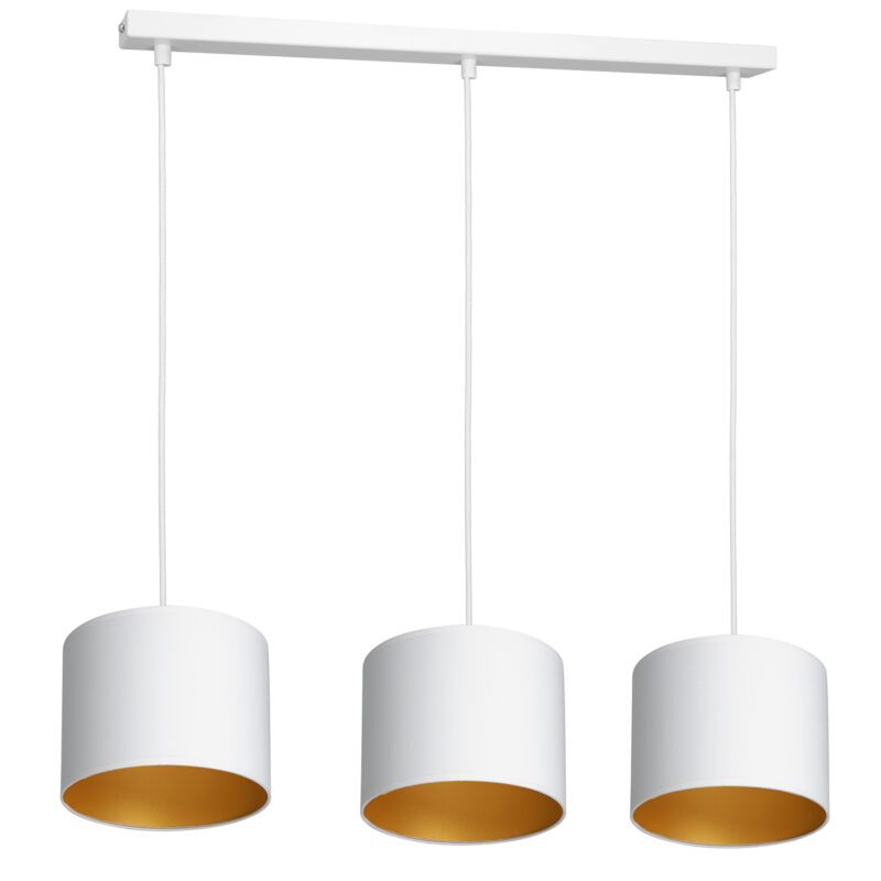Żyrandol z abażurem Luminex Arden 3448 listwa biały x3