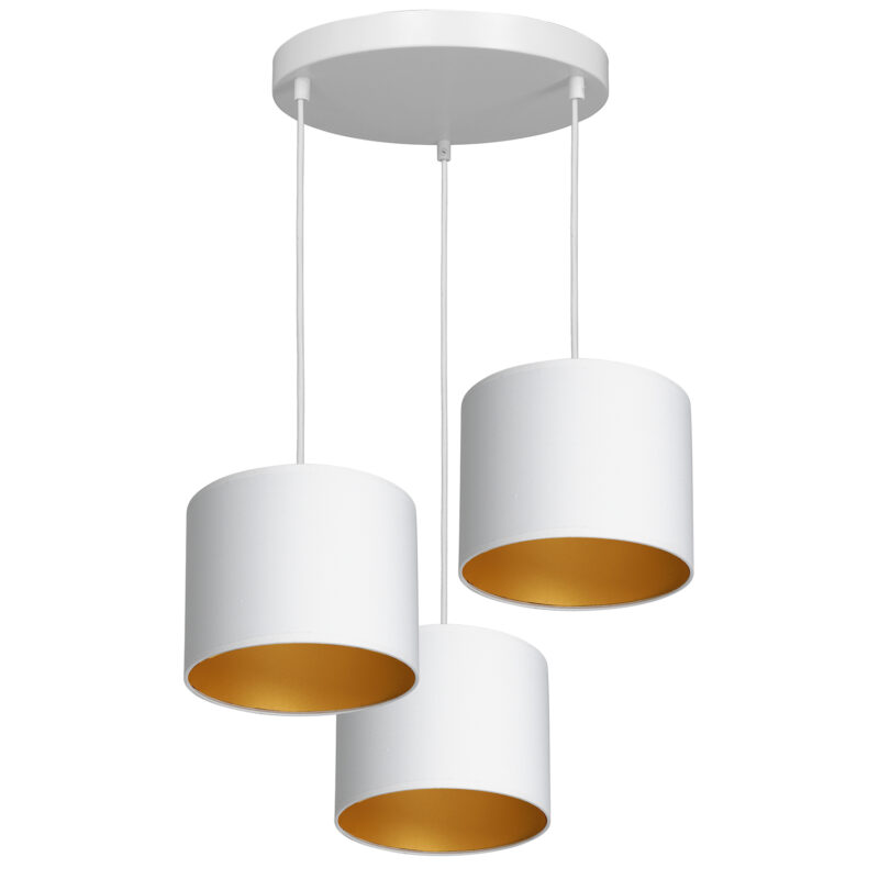 Żyrandol z abażurem Luminex Arden 3449 talerz 300mm x3