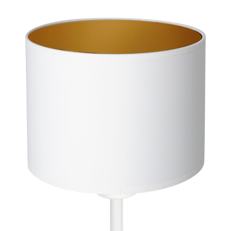 Lampa biurkowa z abażurem Luminex Arden 3451 H34 biała x1 - obrazek 3