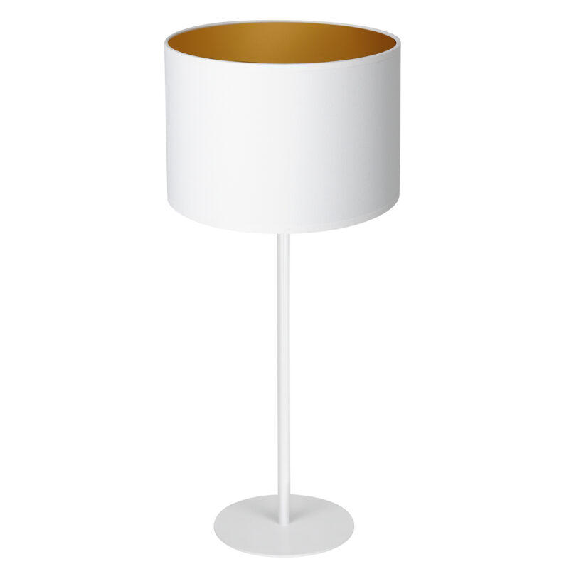 Lampa biurkowa z abażurem Luminex Arden 3452 H58 biała x1