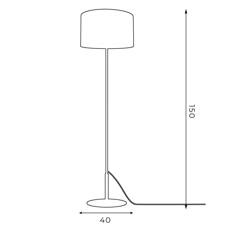 Lampa podłogowa z abażurem Luminex Arden 3453 biała x1 - obrazek 5