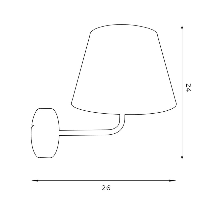 Kinkiet z abażurem Luminex Arden 3455 biały x1 - obrazek 5