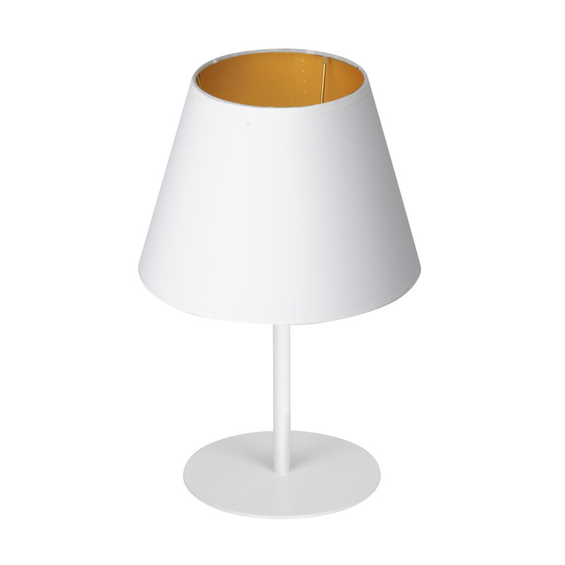 Lampa biurkowa z abażurem Luminex Arden 3457 H34 biała x1