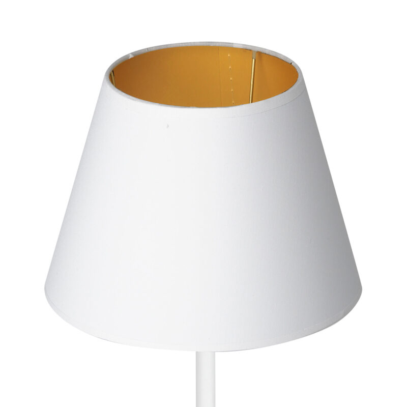 Lampa biurkowa z abażurem Luminex Arden 3457 H34 biała x1 - obrazek 3