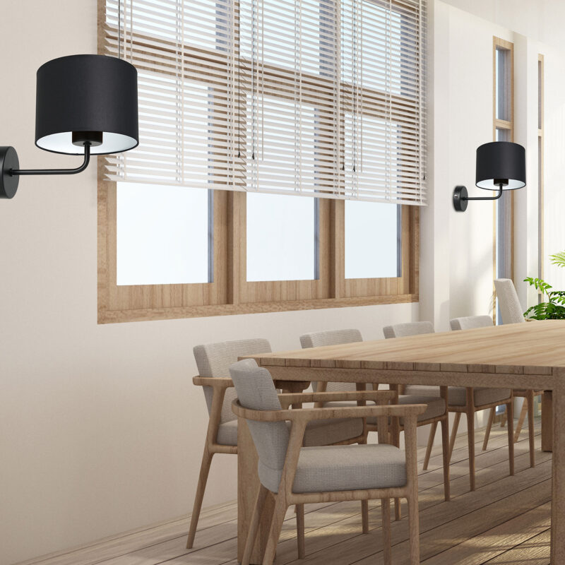 Kinkiet z abażurem Luminex Arden 3467 czarny x1 - obrazek 4