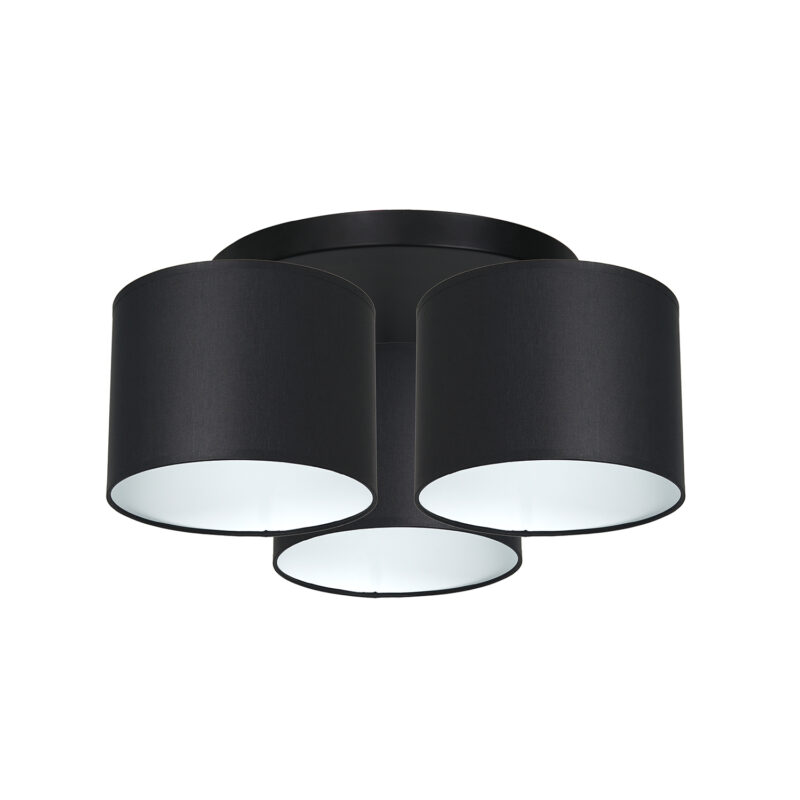 Plafon z abażurem Luminex Arden 3469 czarny x3