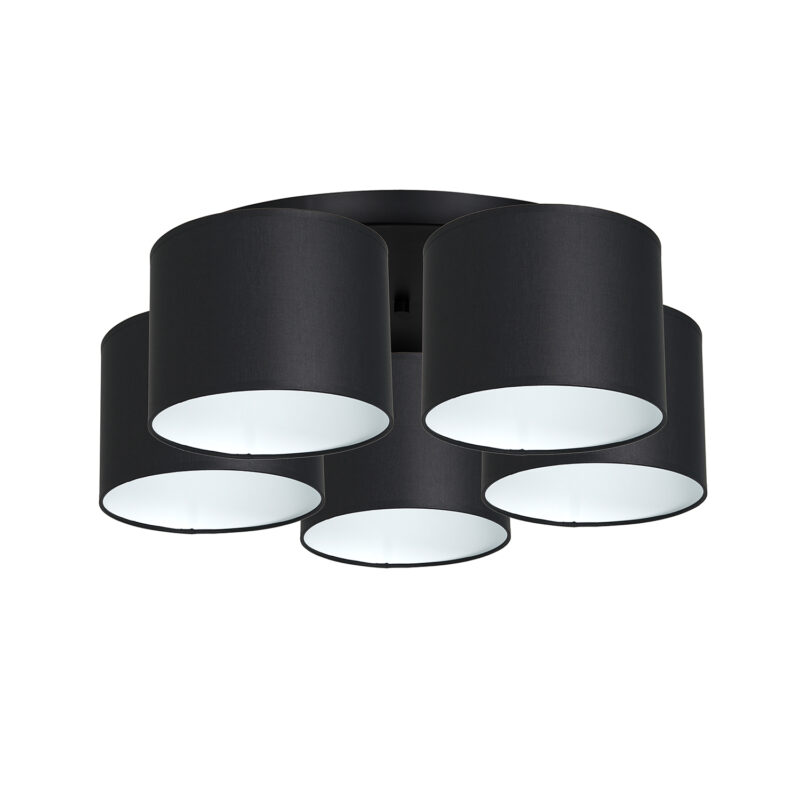 Plafon z abażurem Luminex Arden 3470 czarny x5