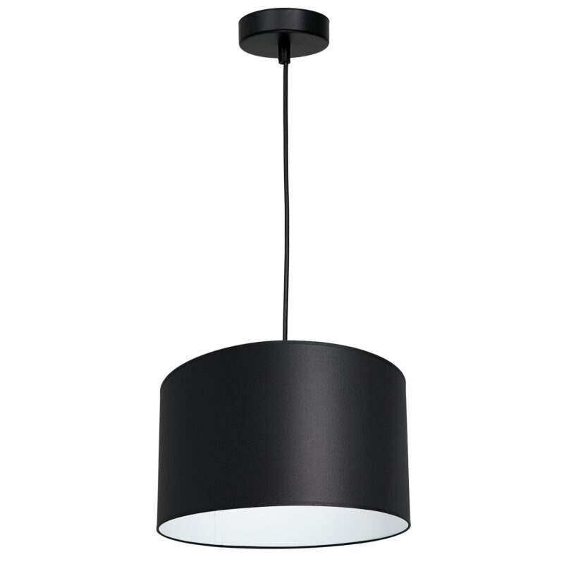 Żyrandol z abażurem Luminex Arden 3472 czarny x1
