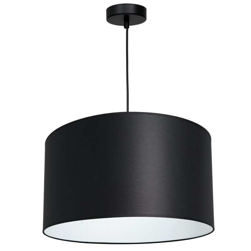 Żyrandol z abażurem Luminex Arden 3473 czarny x1