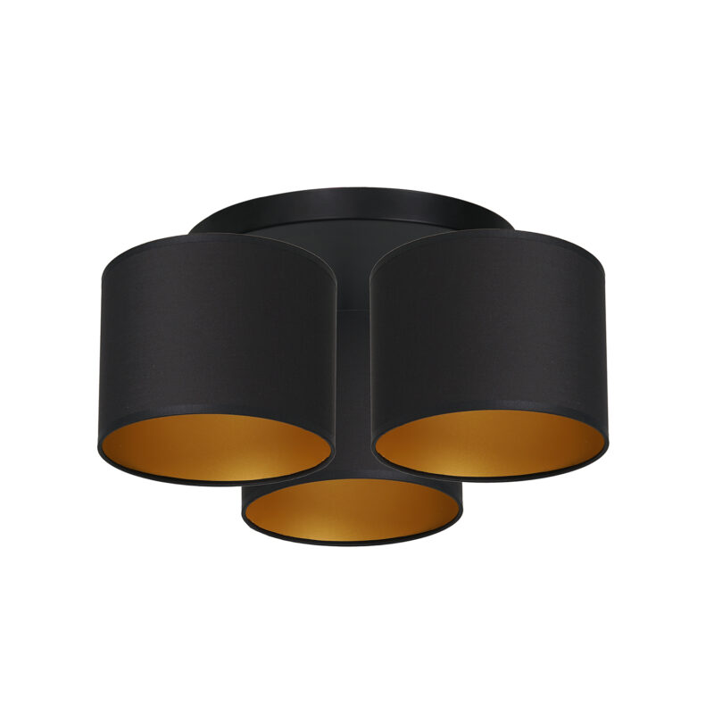 Plafon z abażurem Luminex Arden 3488 czarny x3