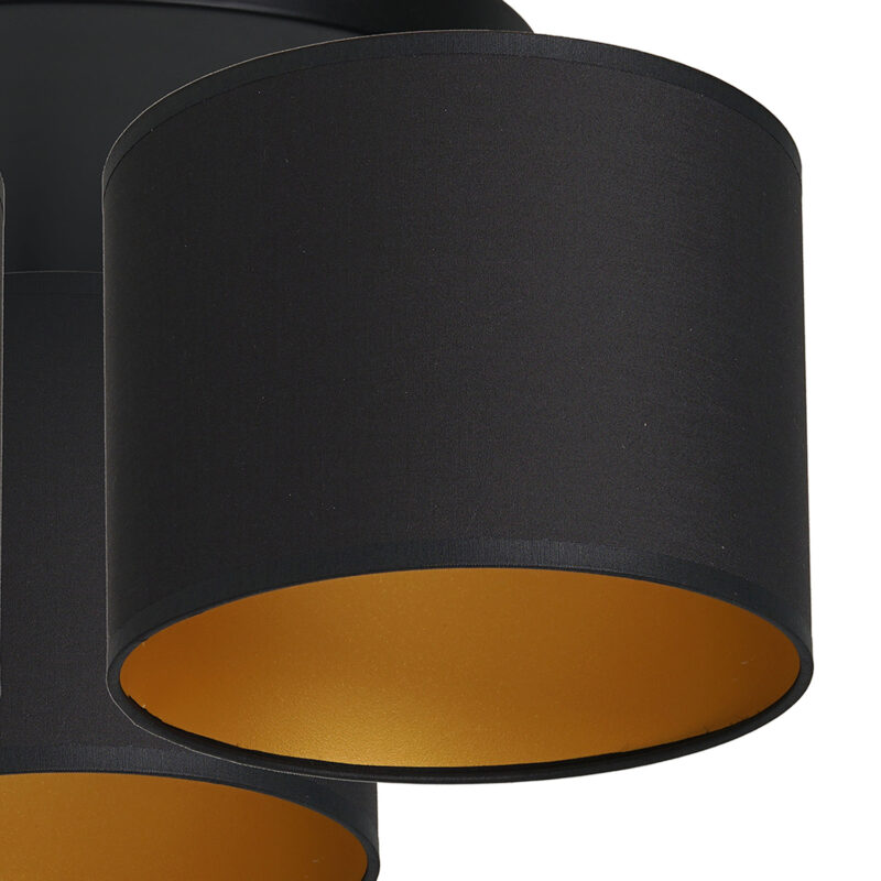 Plafon z abażurem Luminex Arden 3488 czarny x3 - obrazek 3