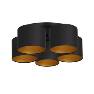 Plafon z abażurem Luminex Arden 3489 czarny x5
