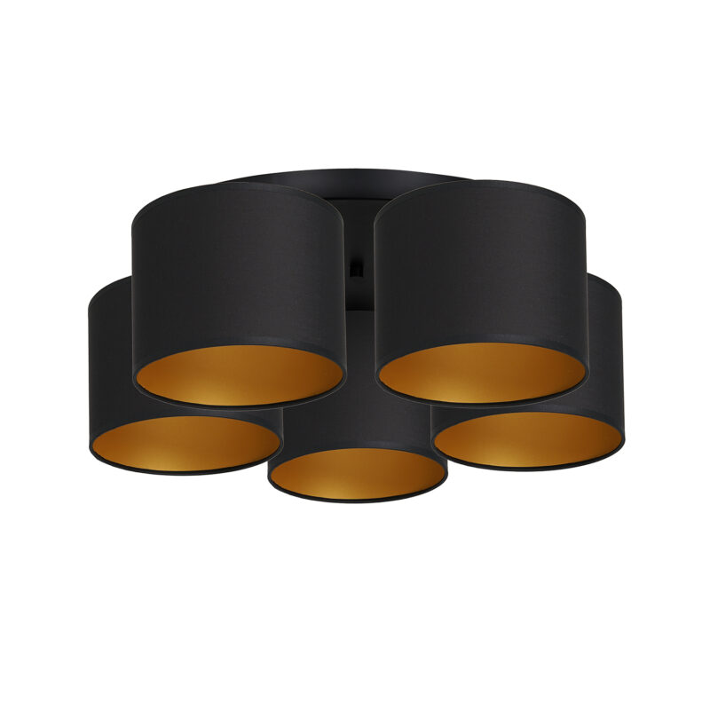 Plafon z abażurem Luminex Arden 3489 czarny x5