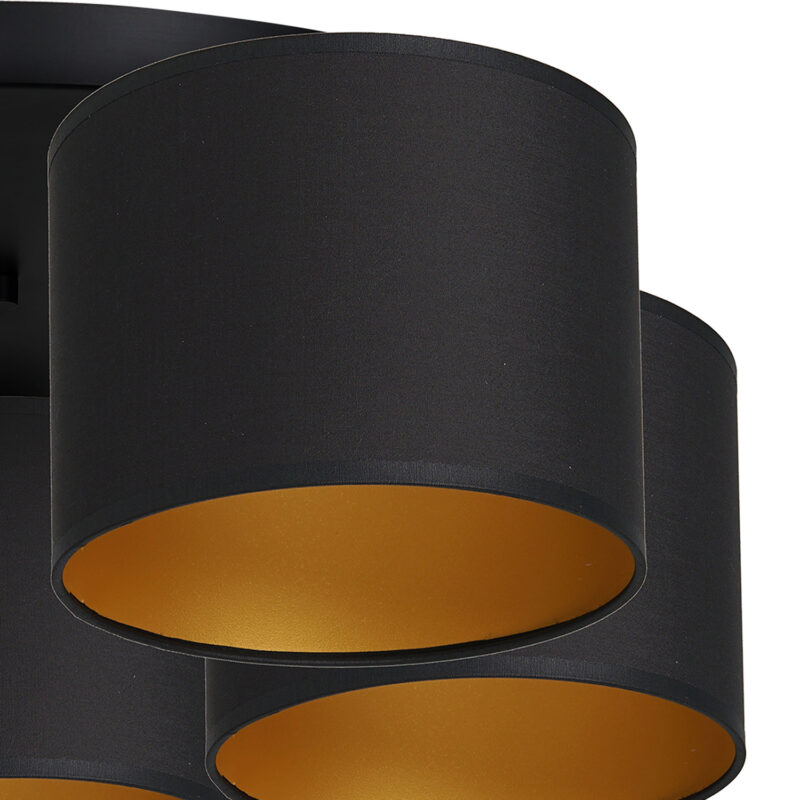 Plafon z abażurem Luminex Arden 3489 czarny x5 - obrazek 3