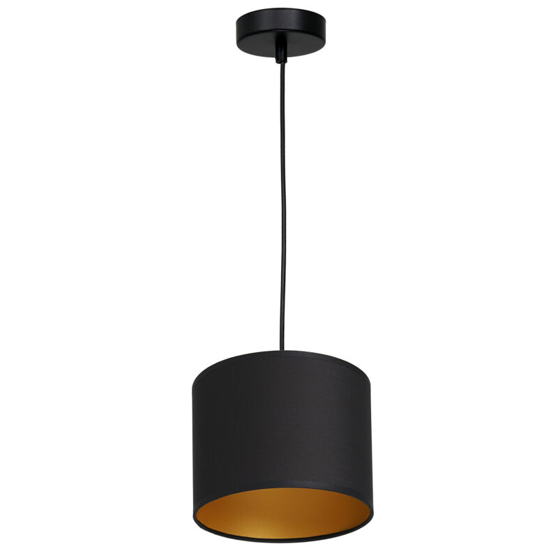 Żyrandol z abażurem Luminex Arden 3490 czarny x1