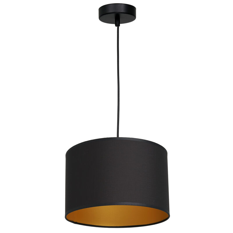 Żyrandol z abażurem Luminex Arden 3491 czarny x1
