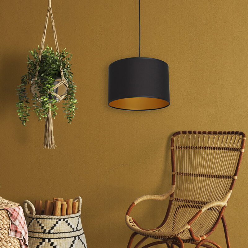 Żyrandol z abażurem Luminex Arden 3491 czarny x1 - obrazek 4