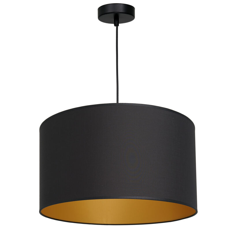 Żyrandol z abażurem Luminex Arden 3492 czarny x1