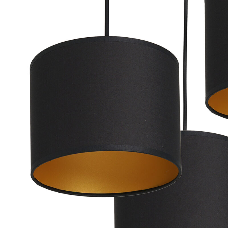 Żyrandol z abażurem Luminex Arden 3494 talerz 300mm czarny x3 - obrazek 3