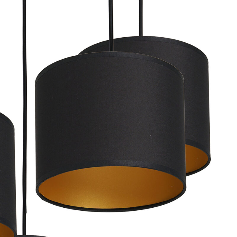 Żyrandol z abażurem Luminex Arden 3495 talerz 440mm czarny x5 - obrazek 3