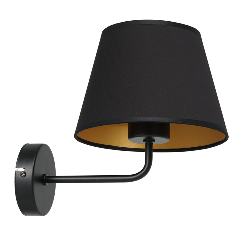 Kinkiet z abażurem Luminex Arden 3500 czarny x1