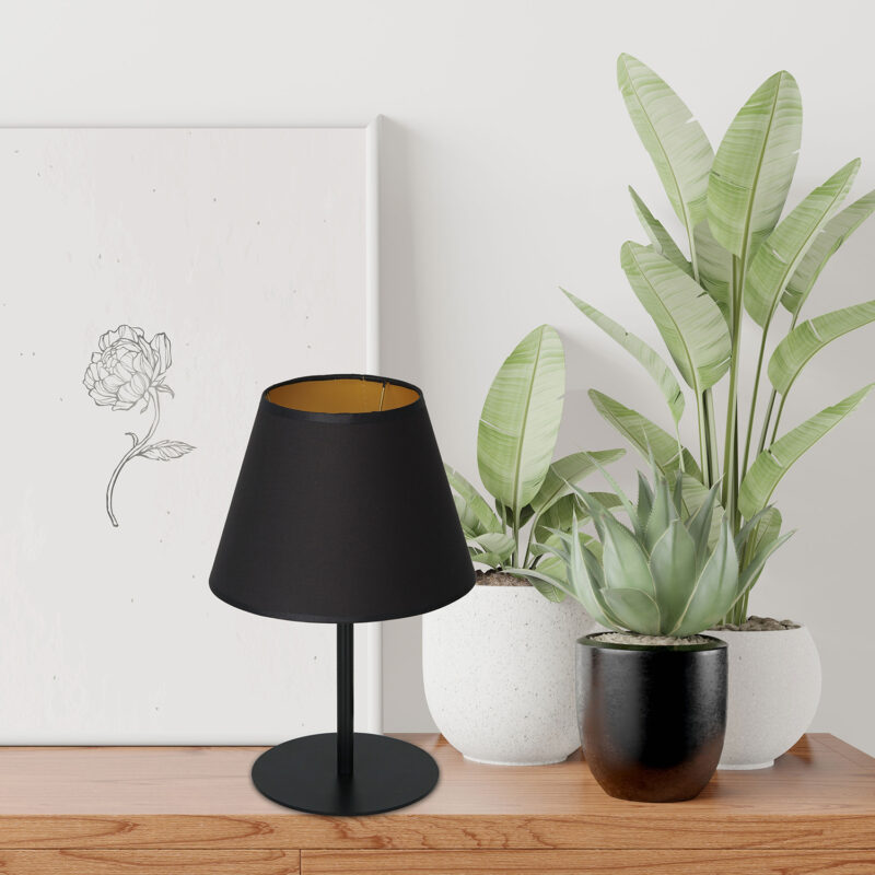 Lampa biurkowa z abażurem Luminex Arden 3502 H34 czarna x1 - obrazek 4