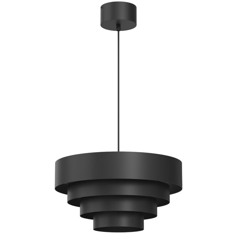 Żyrandol Luminex Rings Black x1