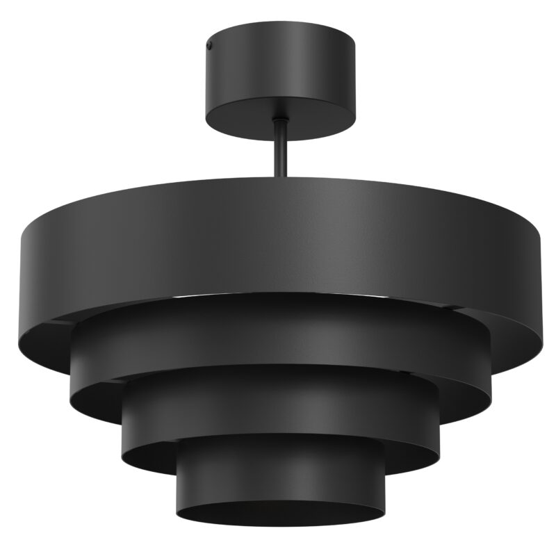 Plafon Luminex Rings Black x1