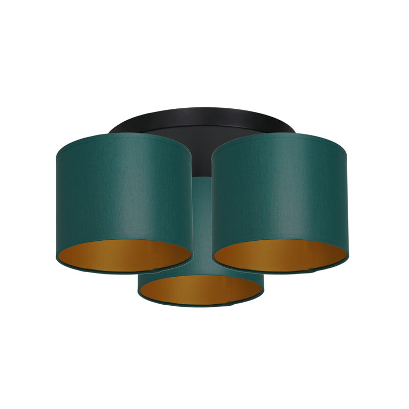 Plafon z abażurem Luminex Arden 3545 czarny x3