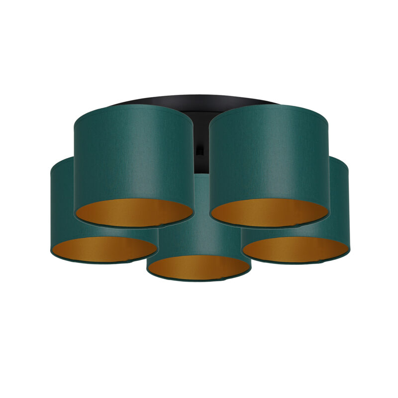Plafon z abażurem Luminex Arden 3546 czarny x5