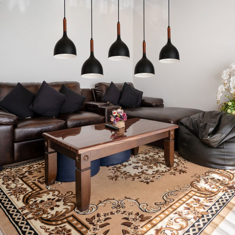 Żyrandol Luminex listwa Noak wood czarny/ciemne drewno x5 - obrazek 4