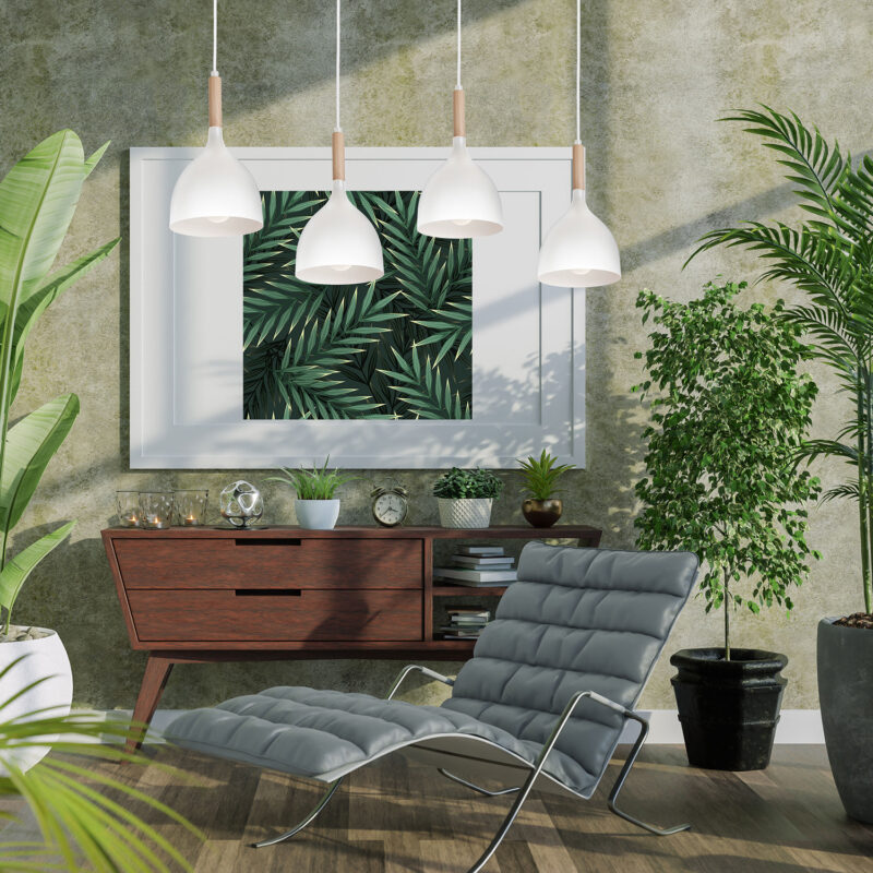 Żyrandol Luminex listwa Noak wood białe/naturalne drewno x4 - obrazek 4