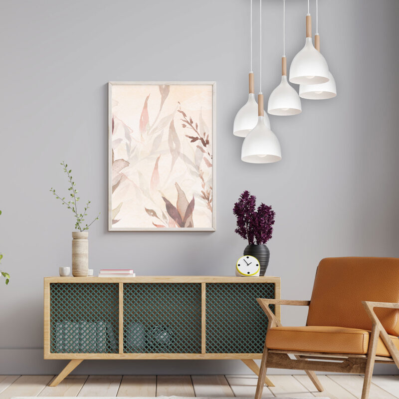 Żyrandol Luminex talerz Noak wood białe/naturalne drewno x5 - obrazek 4