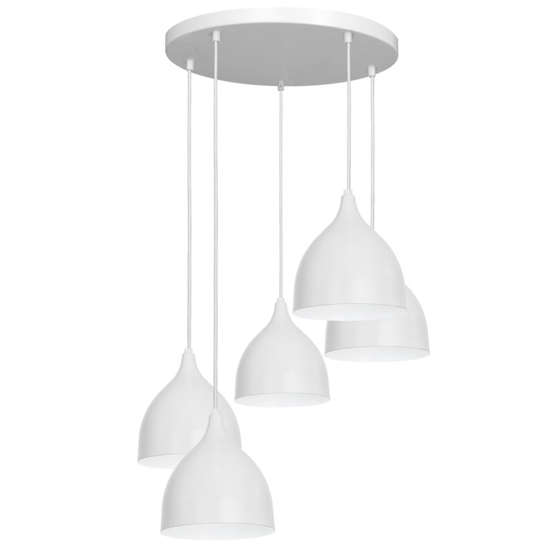 Żyrandol Luminex talerz Noak jasnoszary x5
