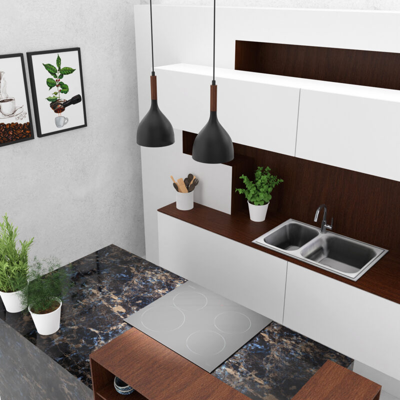 Żyrandol Luminex Line Noak Wood Black/dark Wood x2 - obrazek 4