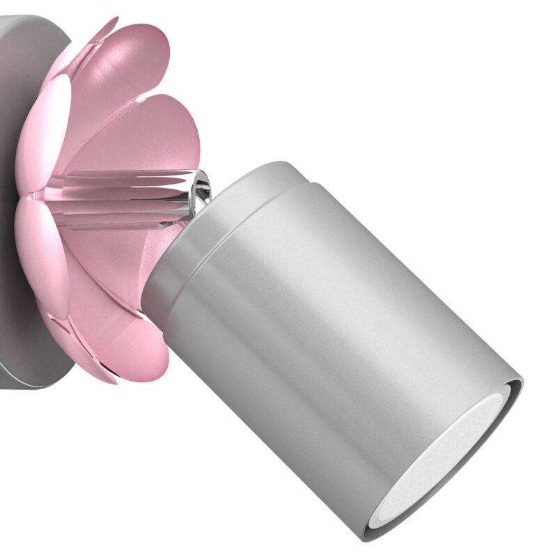 Spot Luminex Flower Silver/pink x1 - obrazek 3