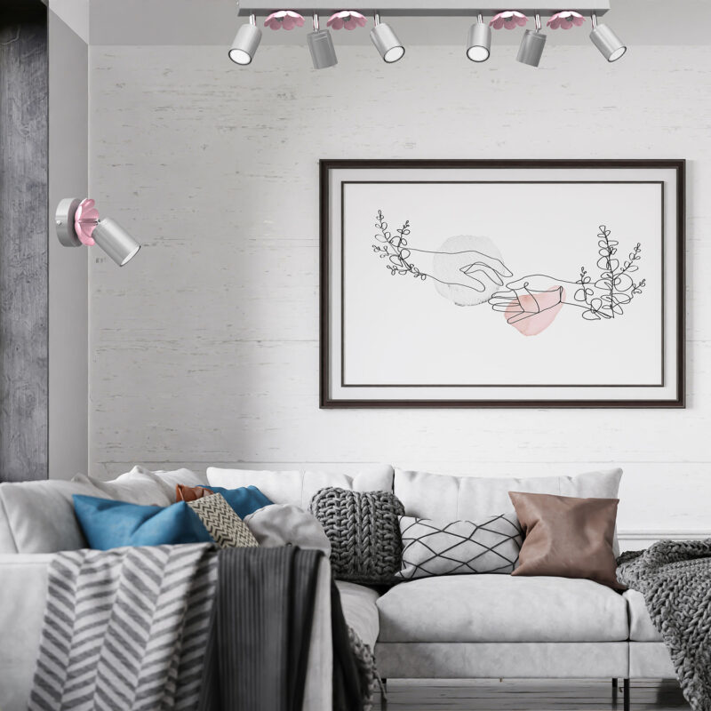 Spot Luminex Flower Silver/pink x1 - obrazek 4