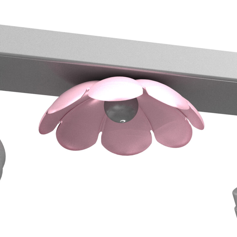 Spot Luminex Flower Silver/pink x2 - obrazek 3