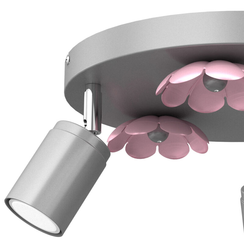 Spot Luminex Flower Silver/pink x3 - obrazek 3