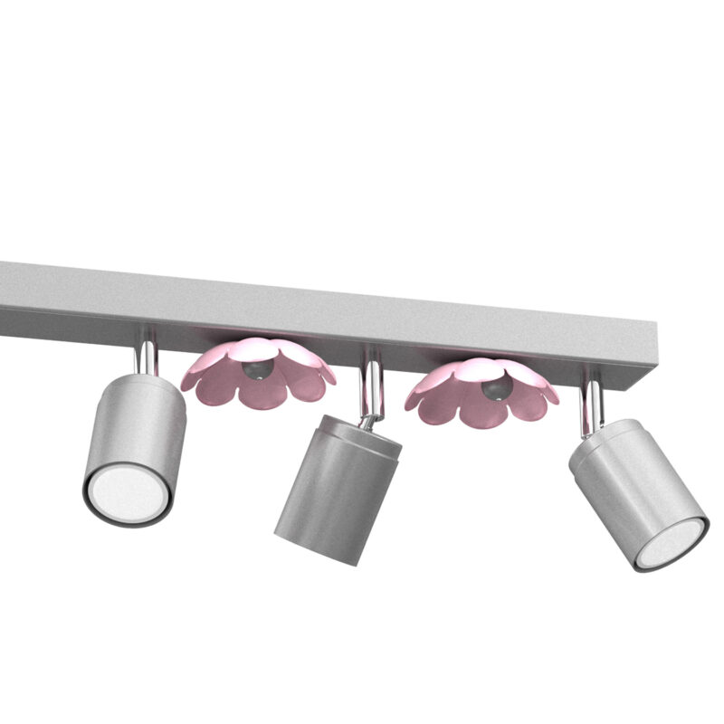 Spot Luminex Flower Silver/pink x6 - obrazek 3