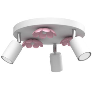 Spot Luminex Flower White/pink x3