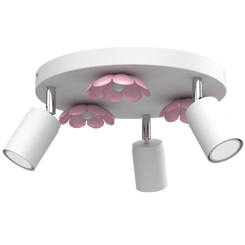 Spot Luminex Flower White/pink x3